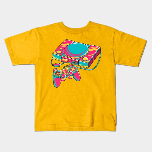 Game Console Kids T-Shirt by MEDZ